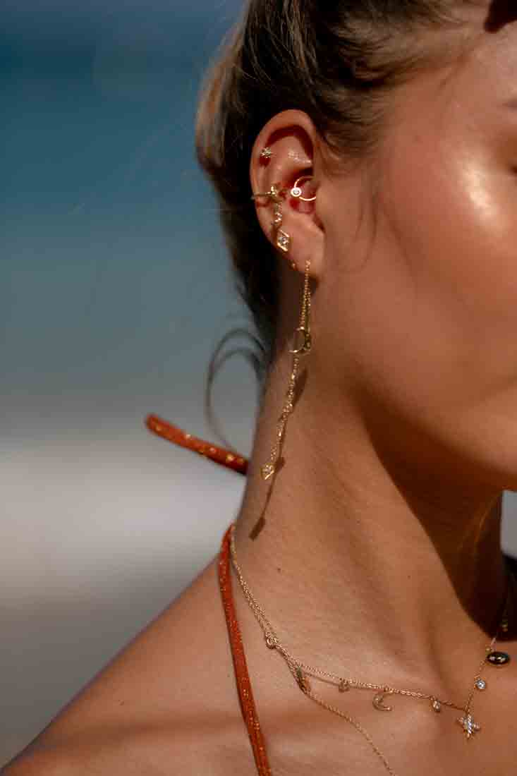 Selene Kite Earrings - Whitegold