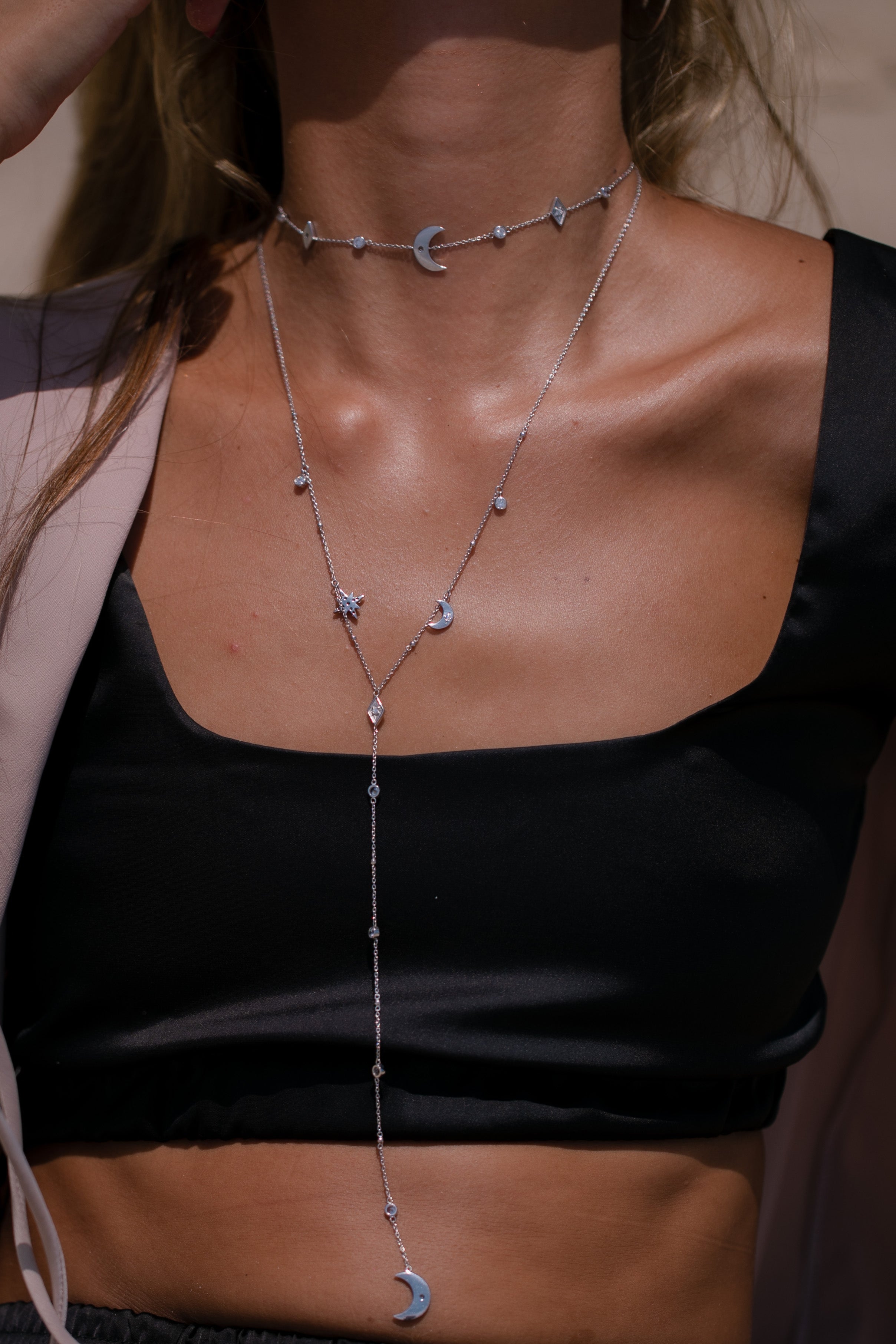 Selene Chain Necklace - Whitegold