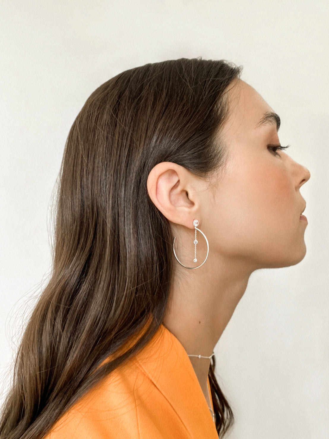 Diona Hoop Earrings - Silver
