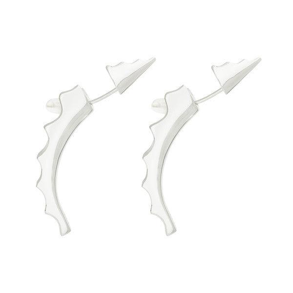 THE 'SPIKE JONZE' SUCCULENT DAGGER EARRING - STERLING SILVER - Haus of Jewelry