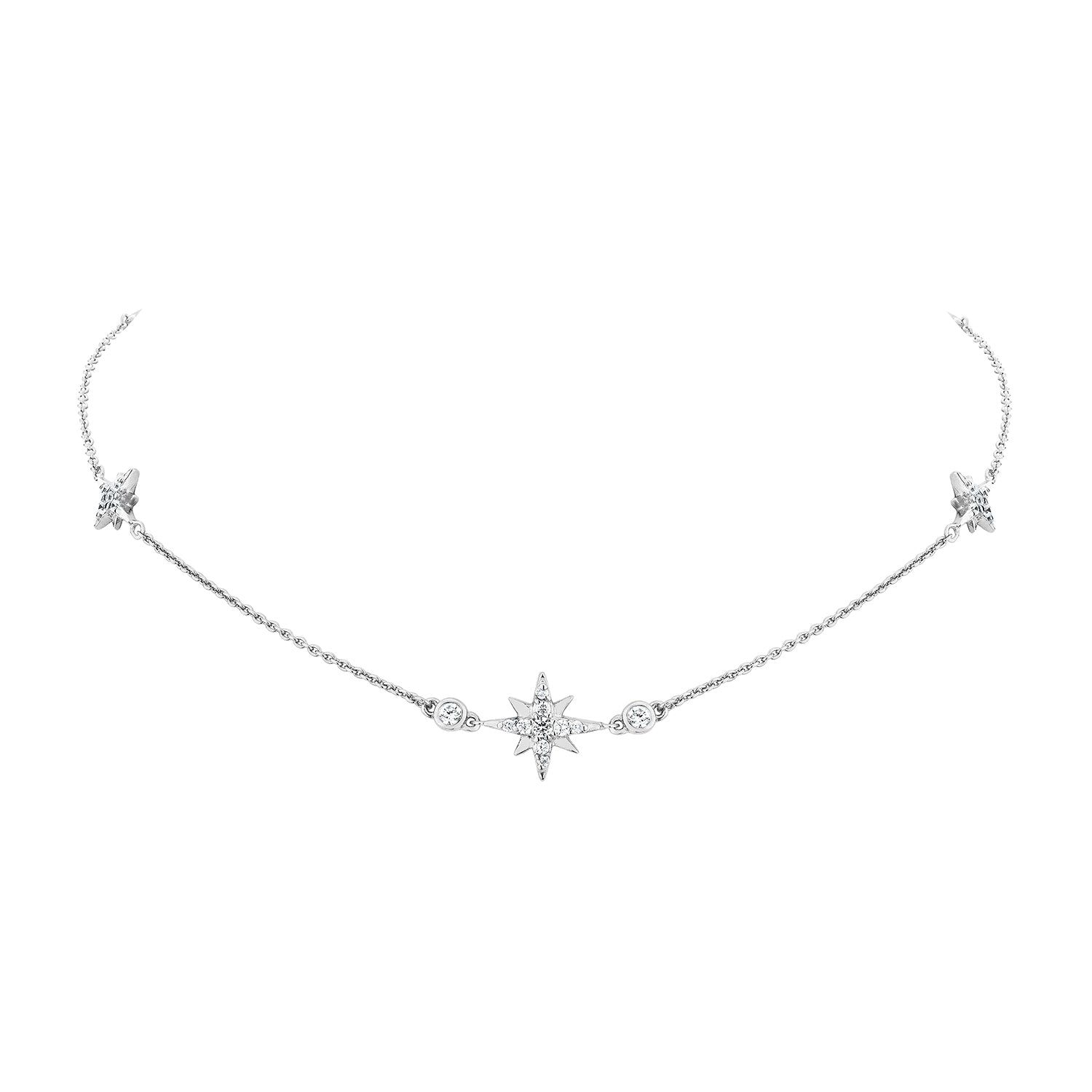 Celestial Chain Necklace - Whitegold