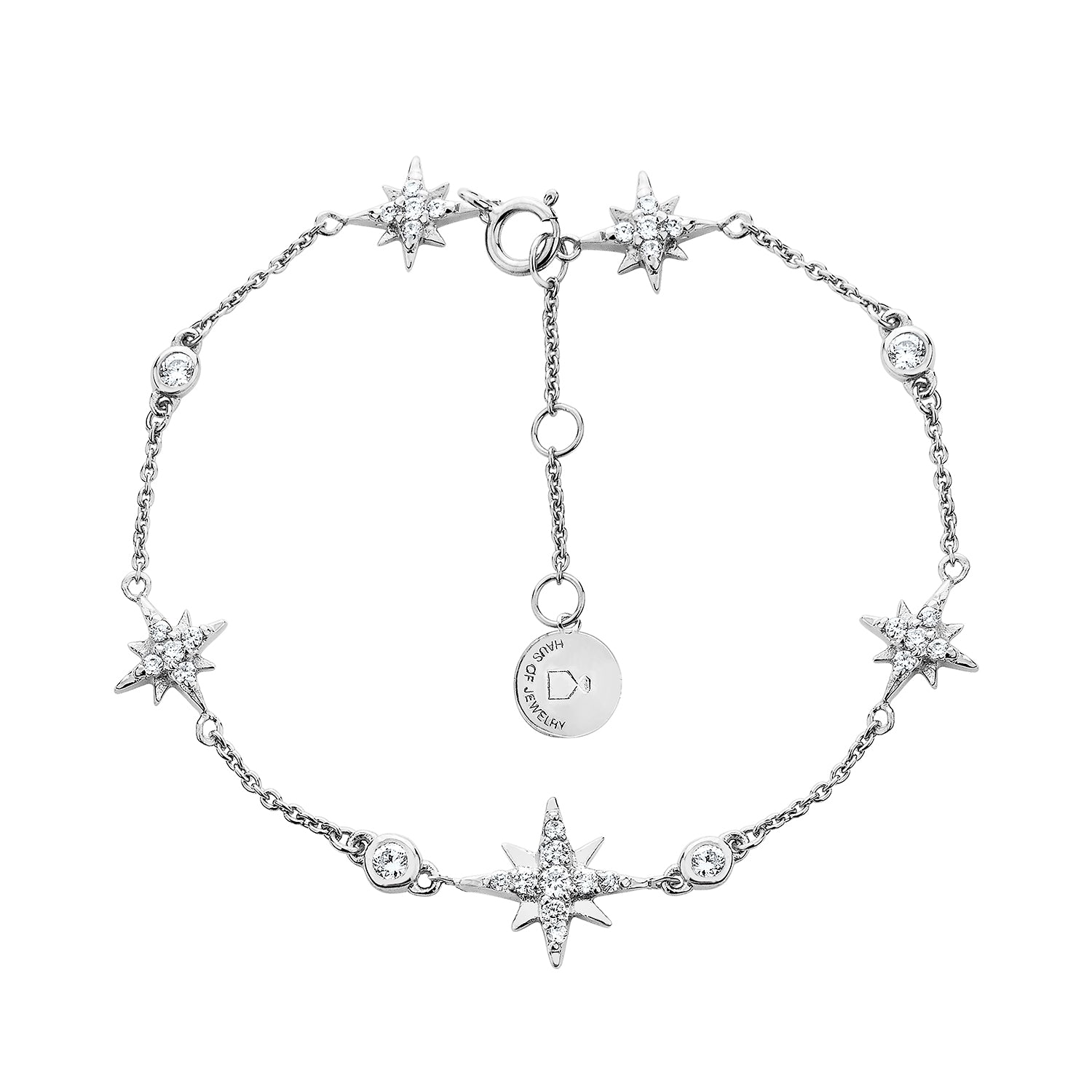 Celestial Chain Bracelet - Whitegold