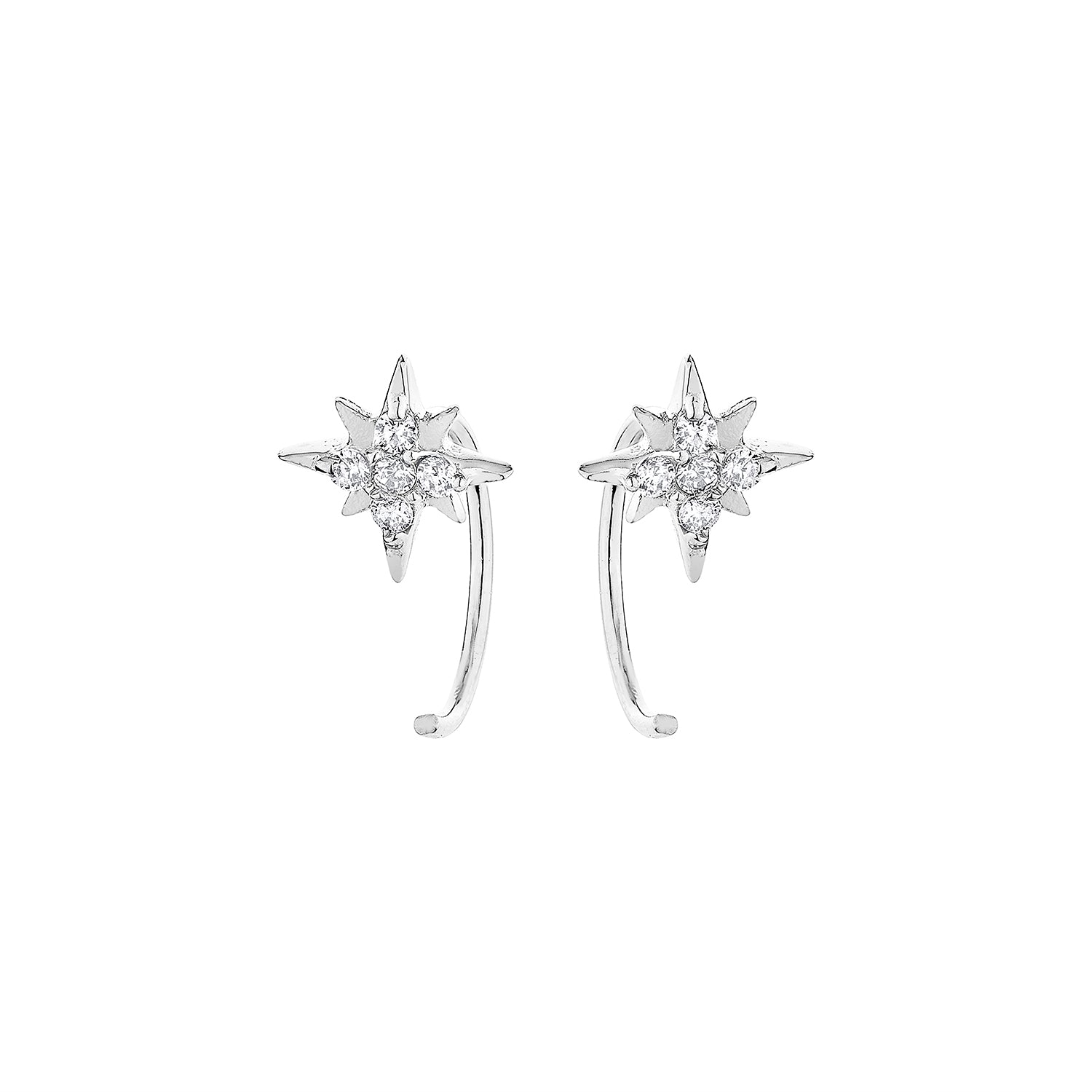 Selene Starlight Earrings - Whitegold