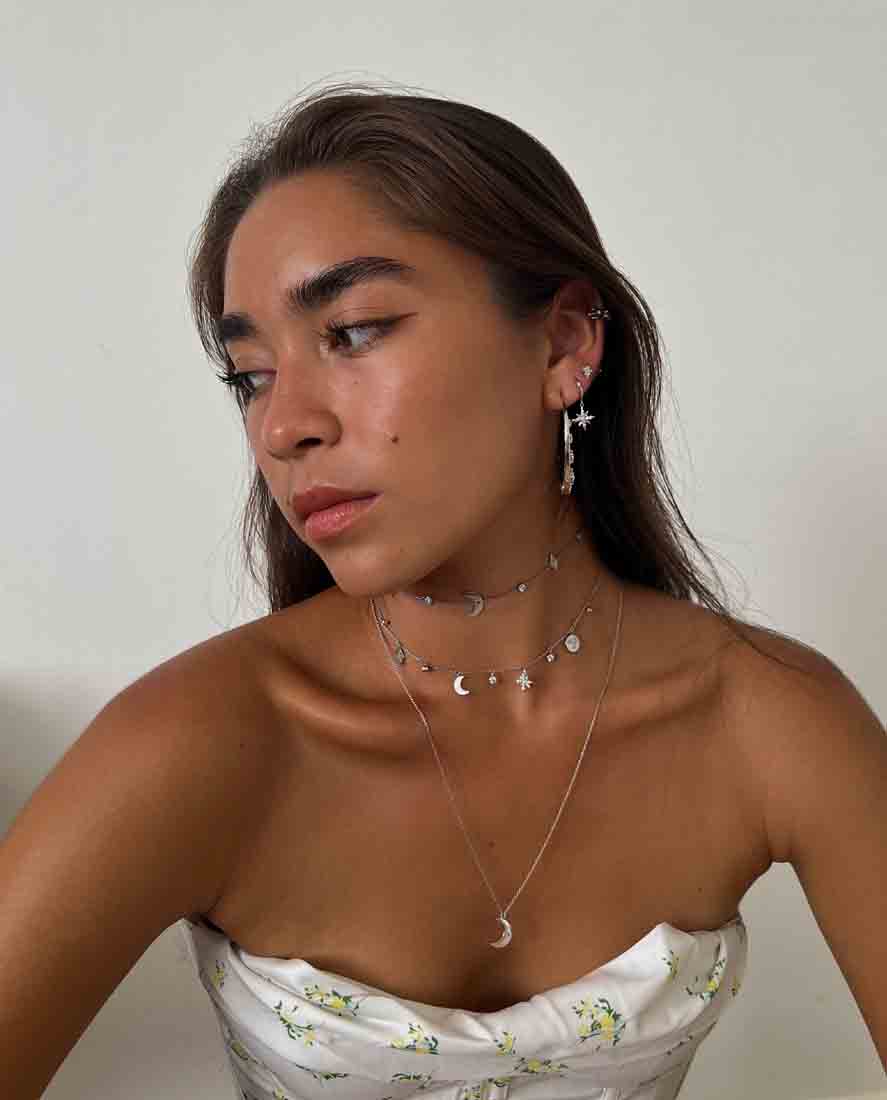 Selene Starlight Earrings - Whitegold