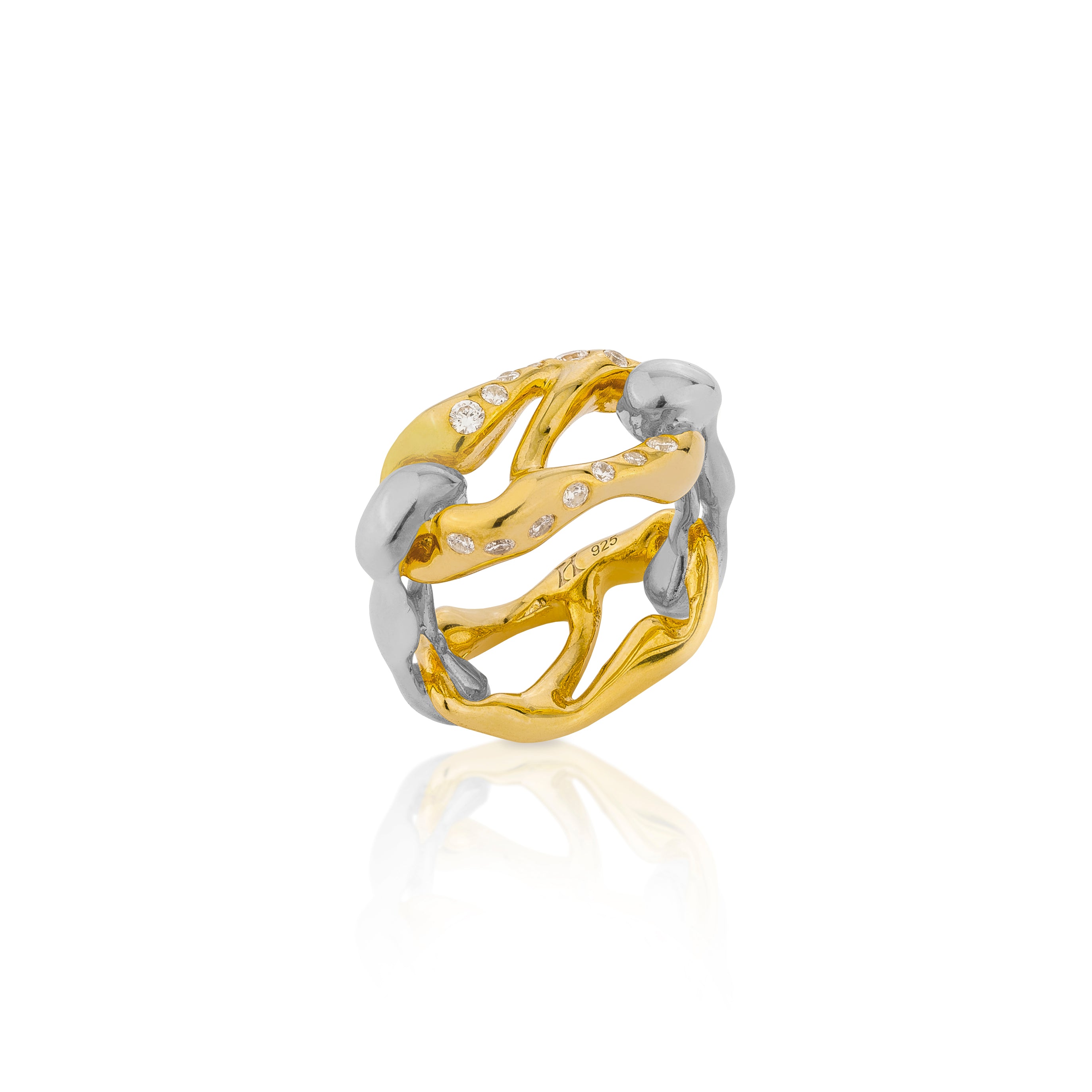 HOJ Signature Chain Horizontal Ring