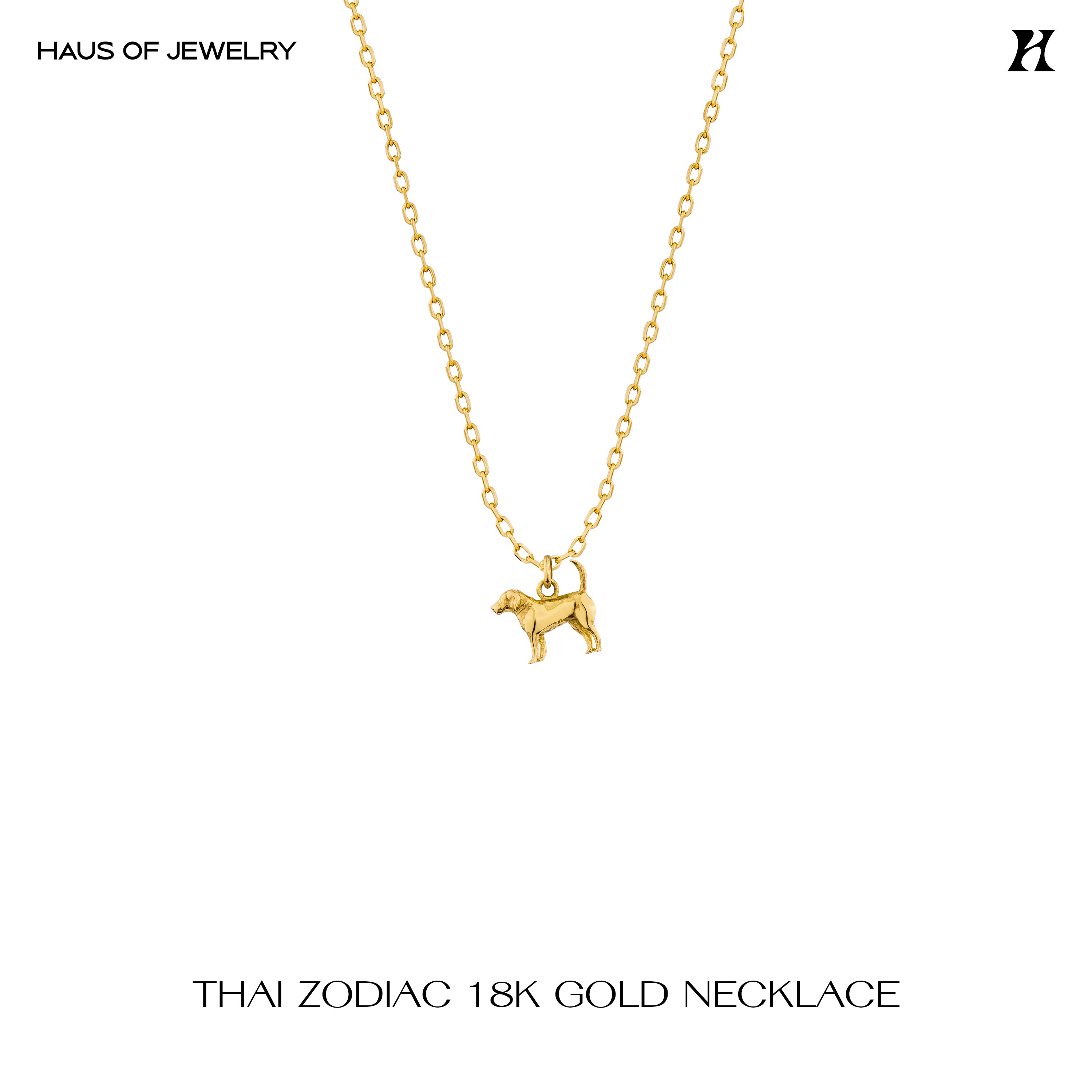YEAR OF THE DOG NECKLACE - 18K GOLD