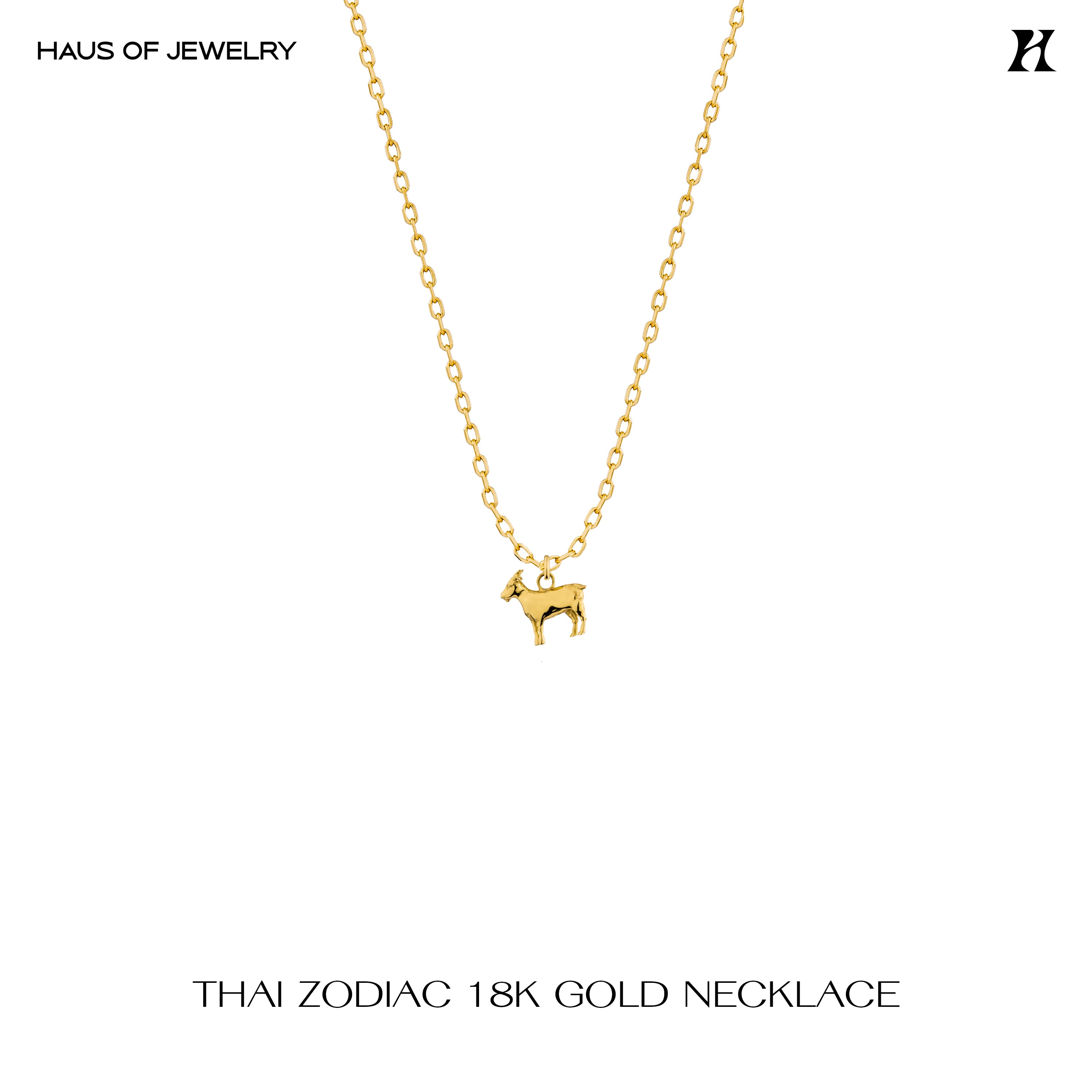 YEAR OF THE GOAT NECKLACE - 18K GOLD