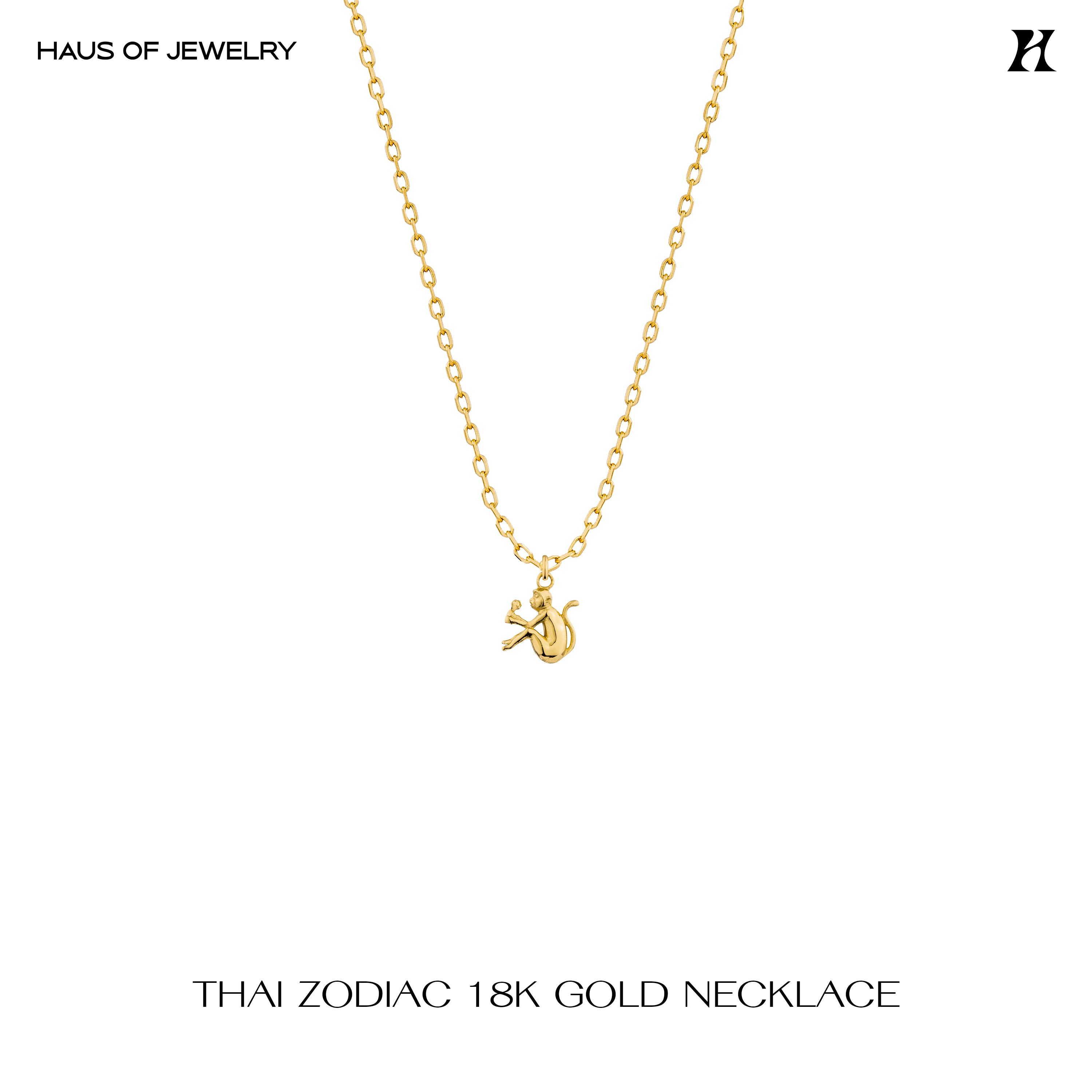 YEAR OF THE MONKEY NECKLACE - 18K GOLD
