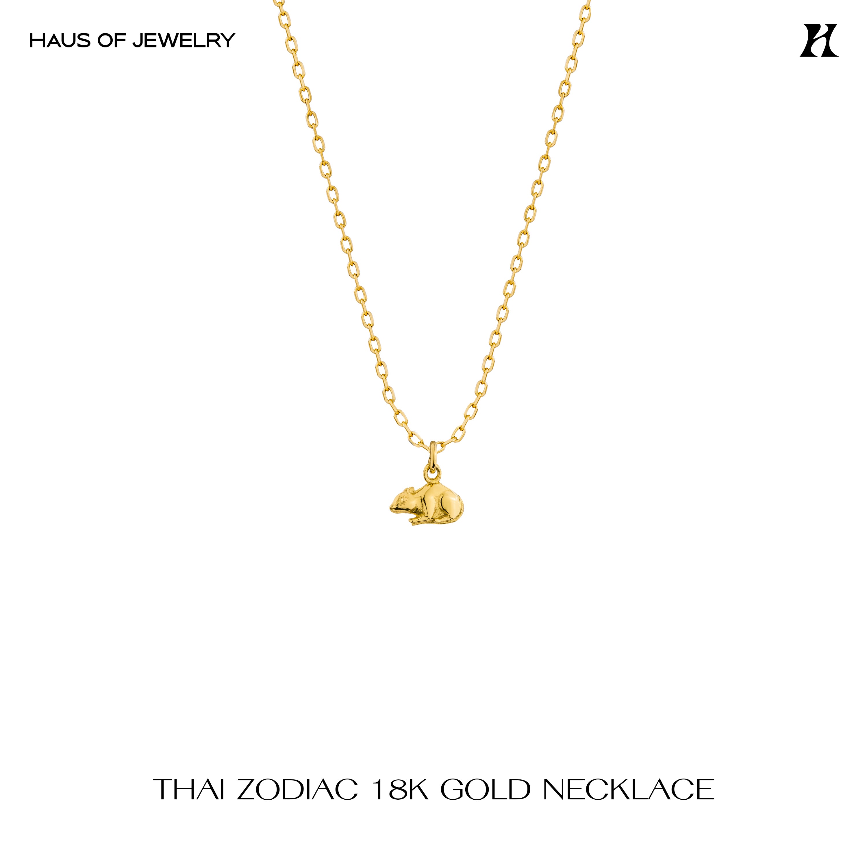 YEAR OF THE RAT NECKLACE - 18K GOLD