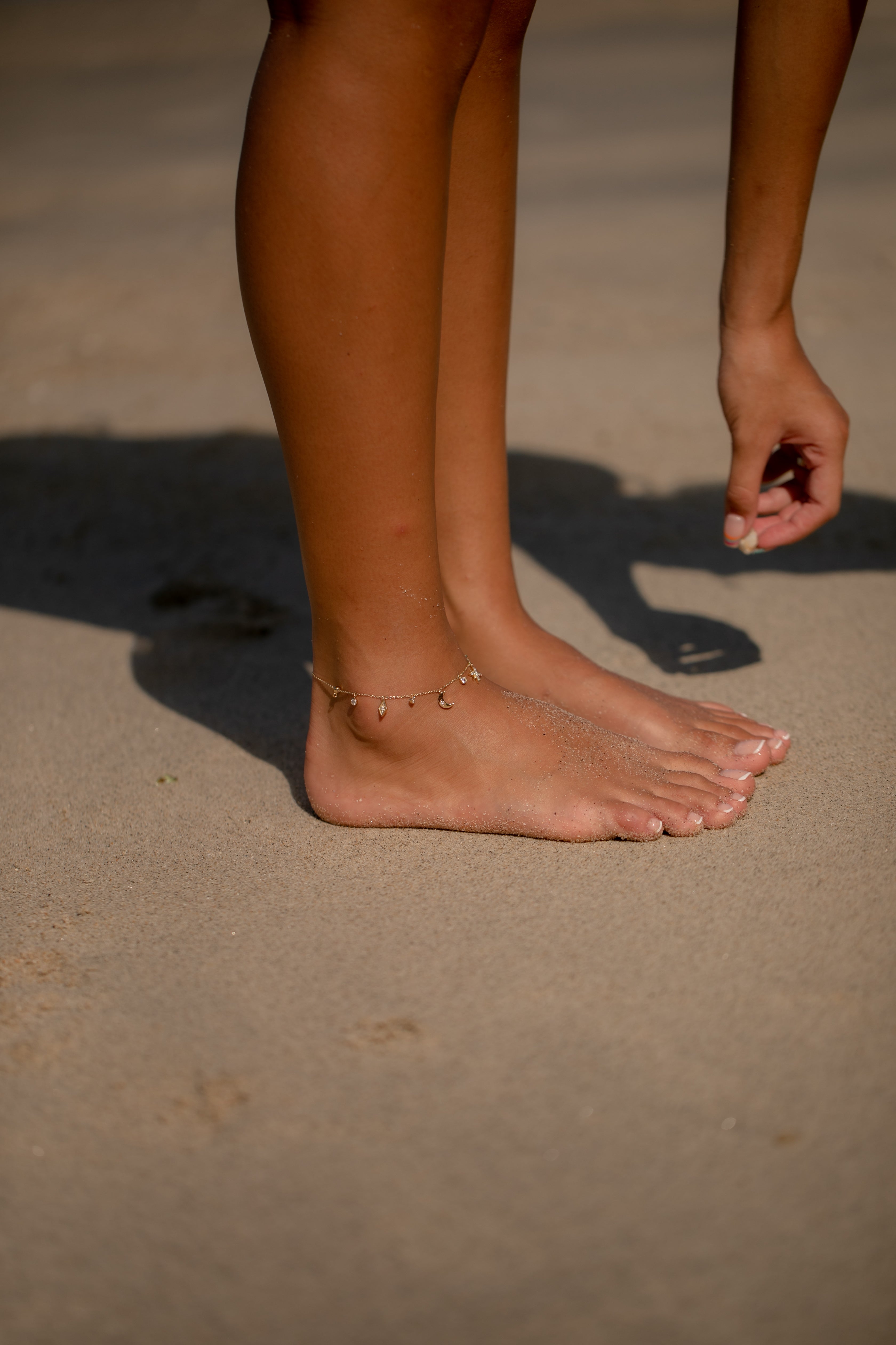 Selene Dangle Anklet - Gold
