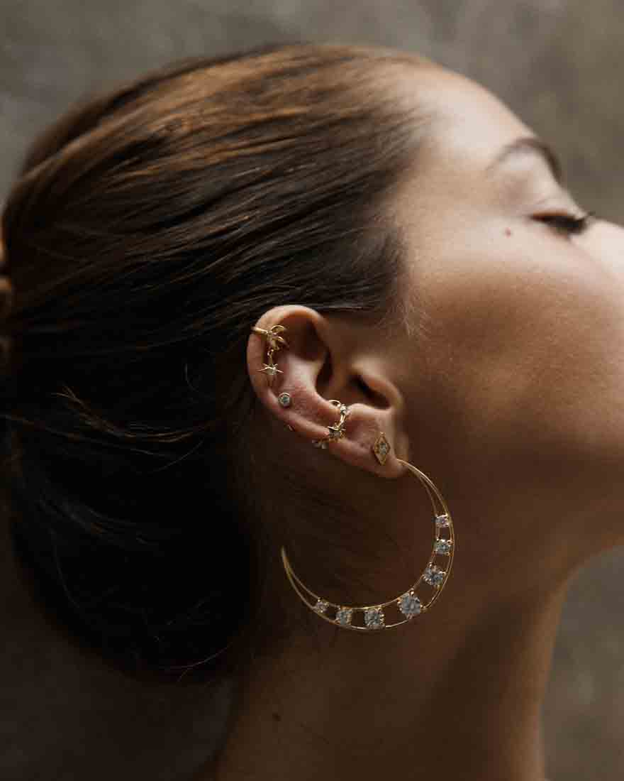 Selene Disc Earrings - Gold