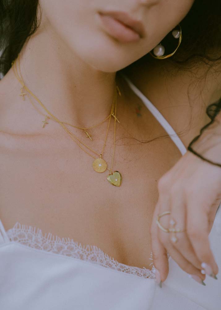 Stella Heart Necklace - Silver