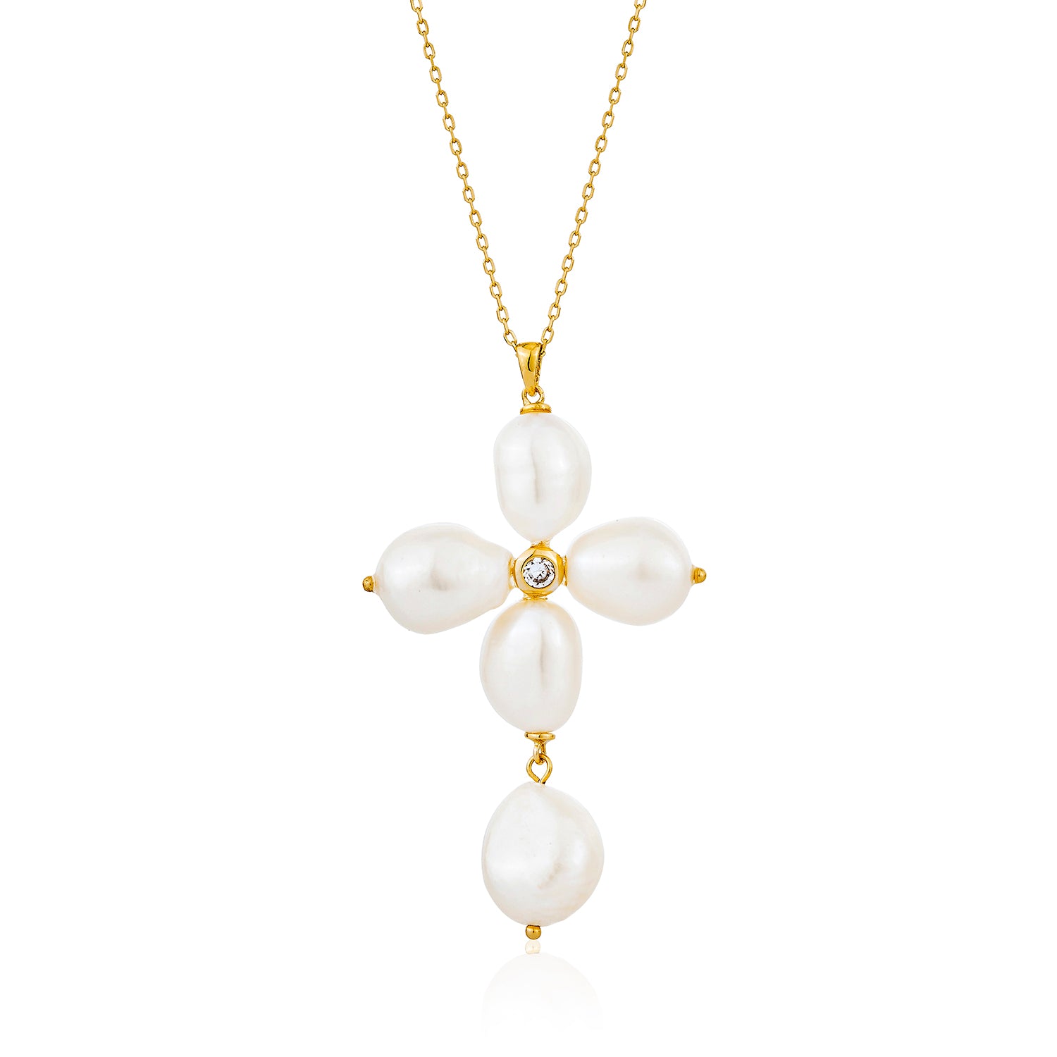 Meri Cross Necklace - Gold