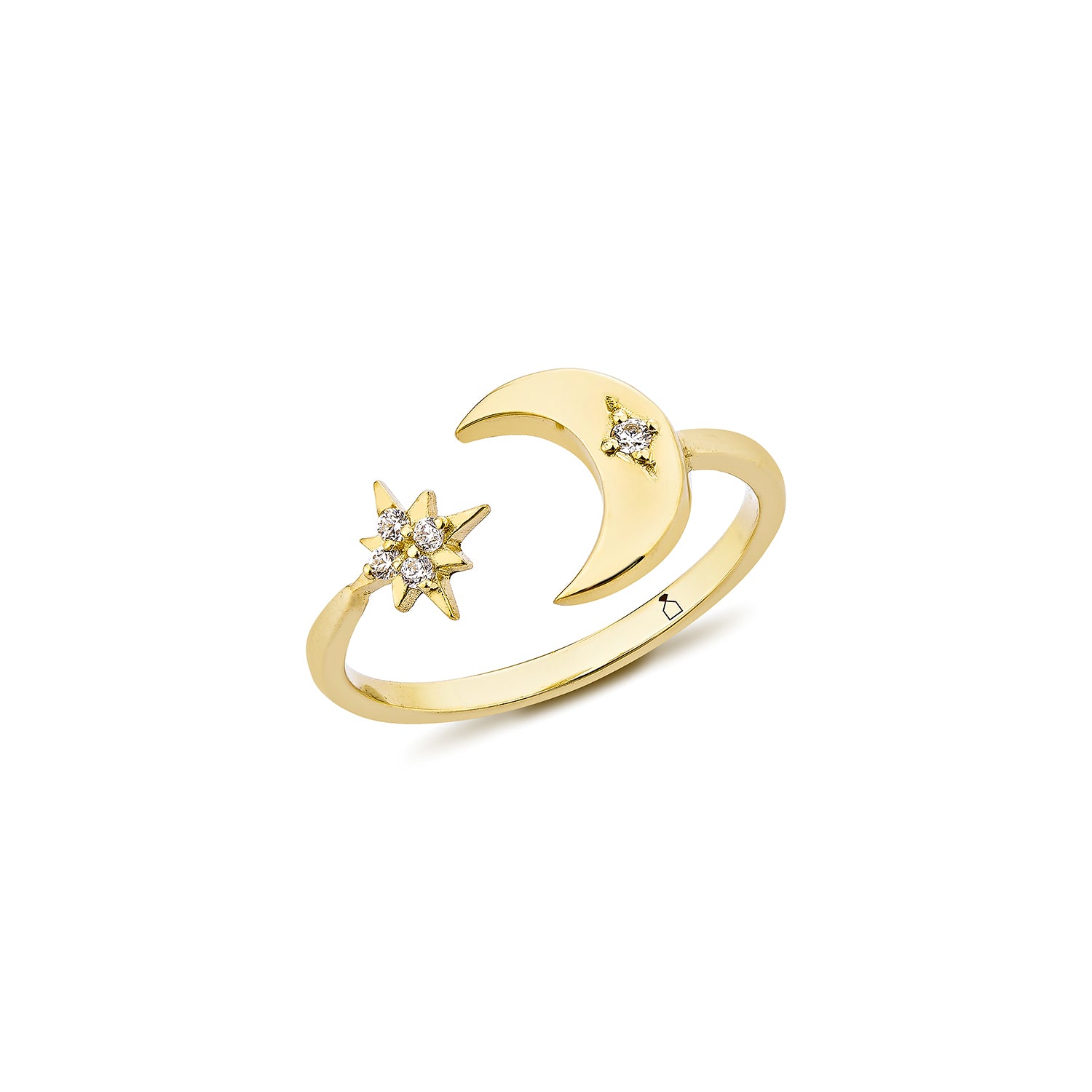 Selene & Star Ring - Gold