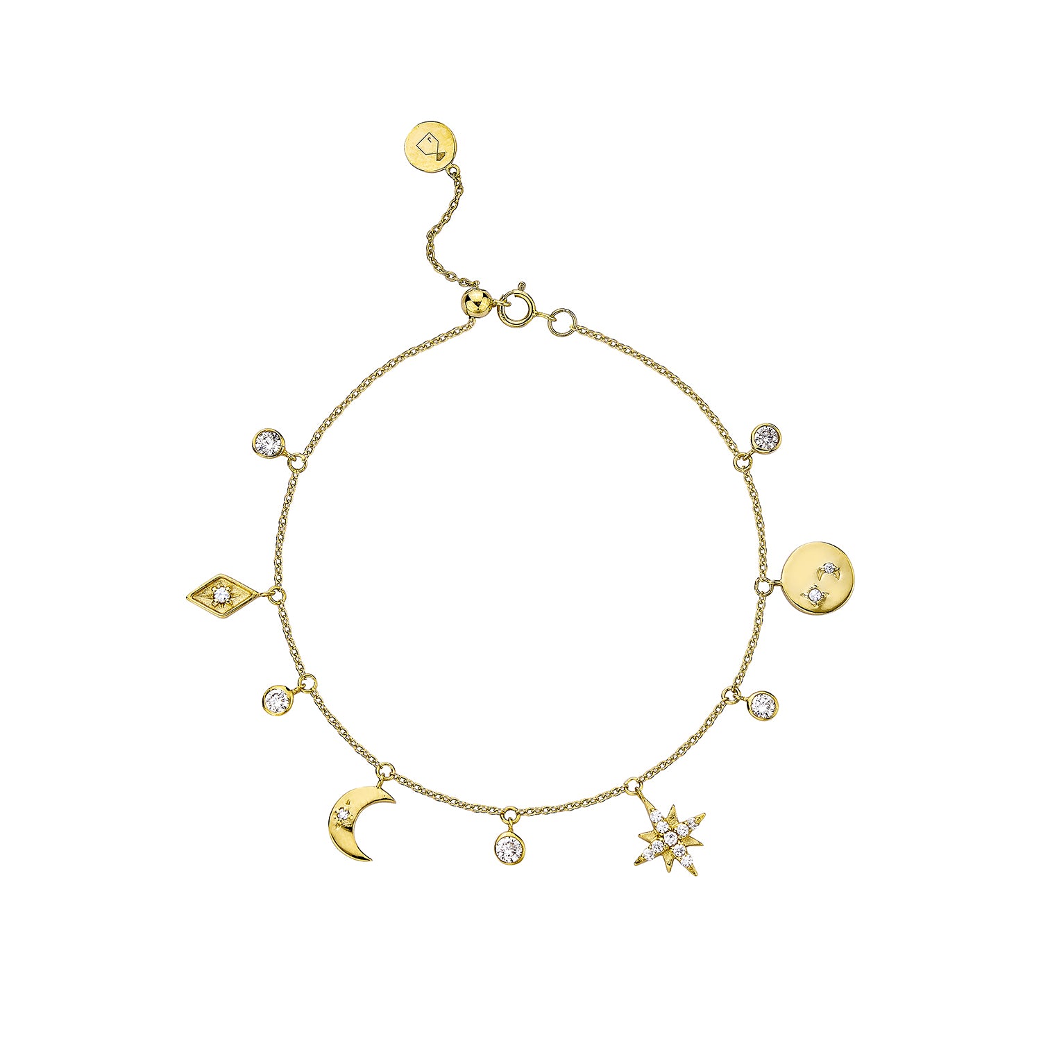 Selene Dangle Bracelet - Gold