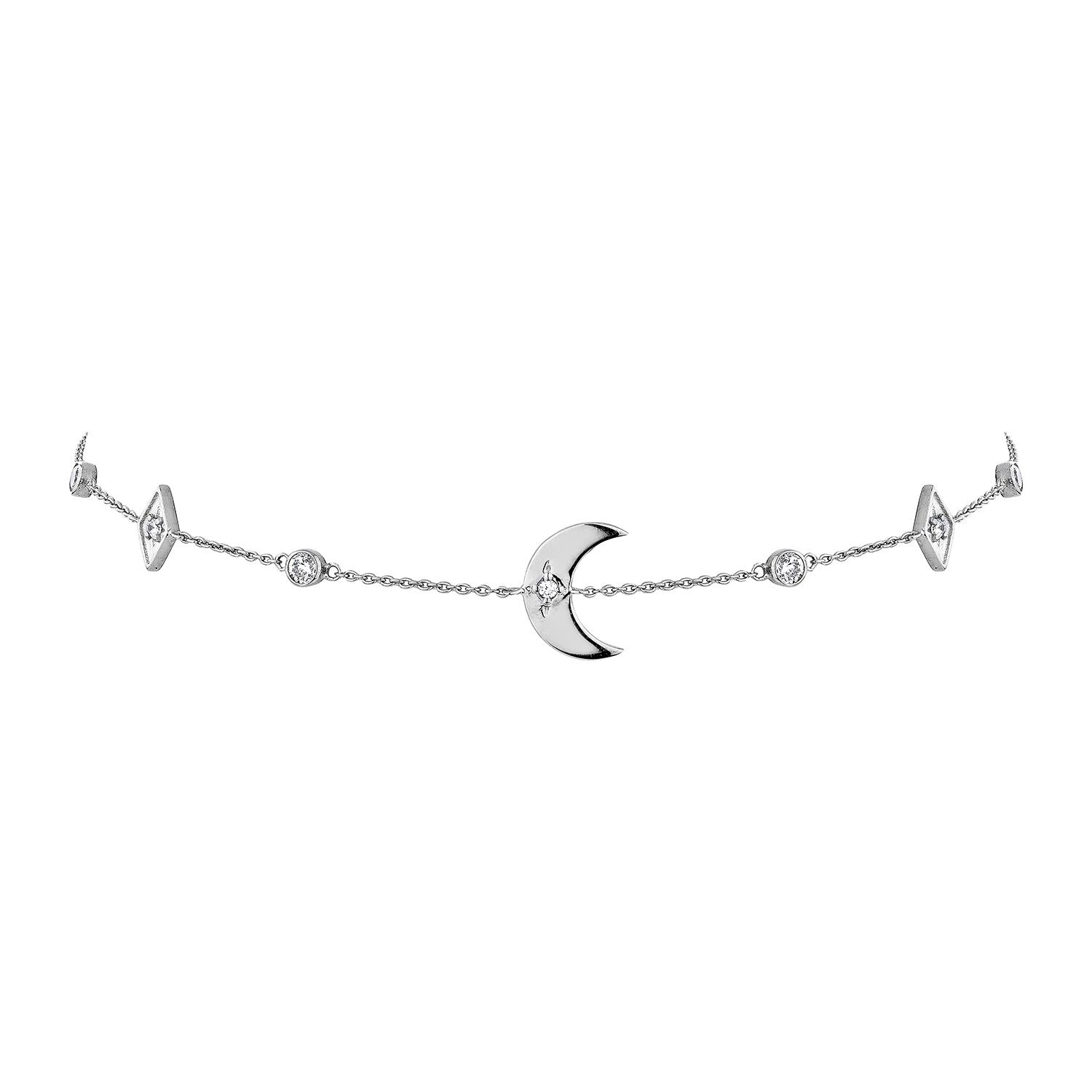 Selene Chain Necklace - Whitegold
