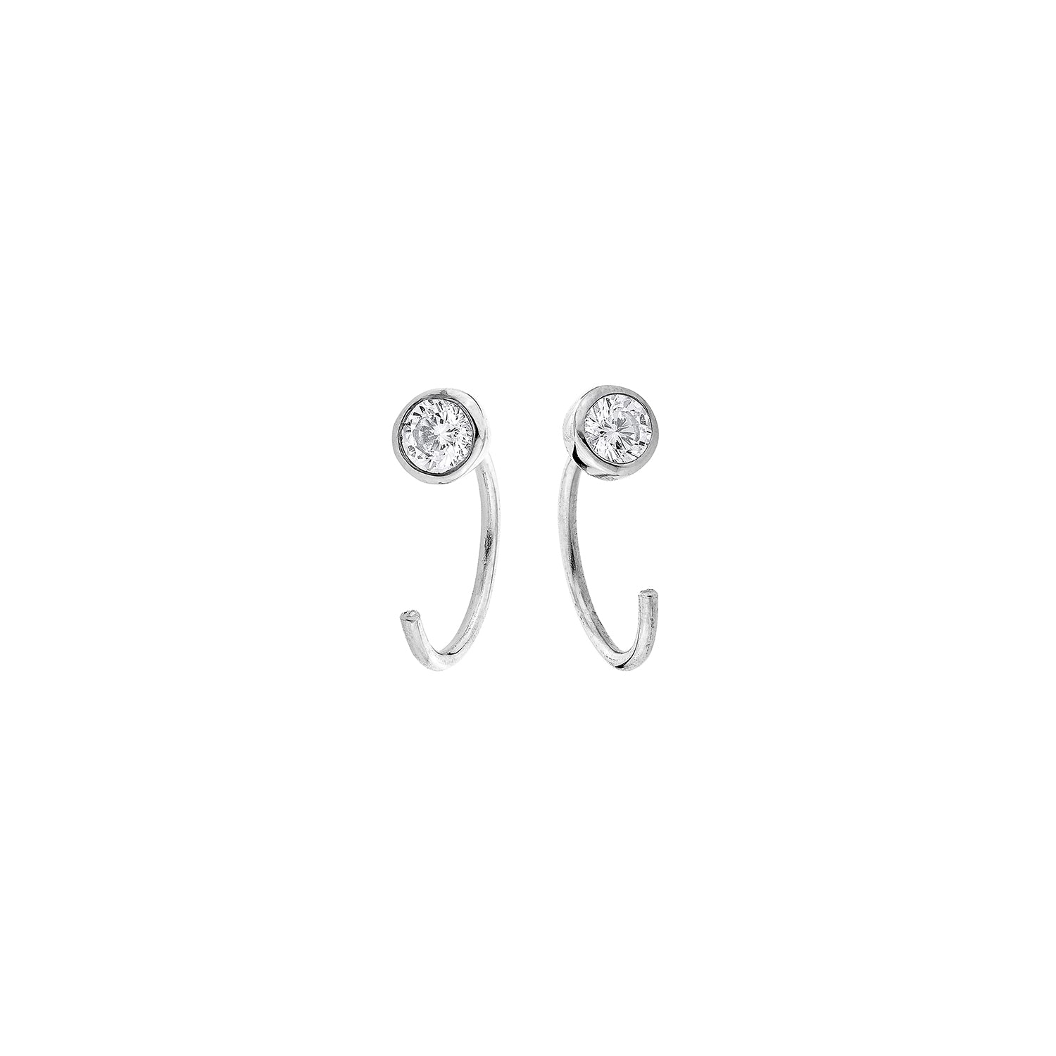 Selene Disc Earrings - Whitegold