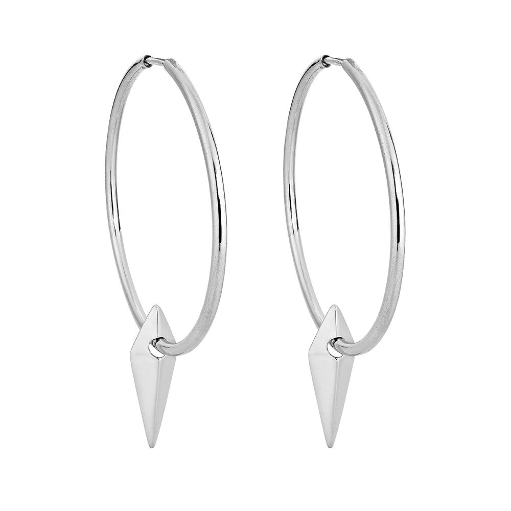 Carla Hoop Earrings - Silver - Haus of Jewelry