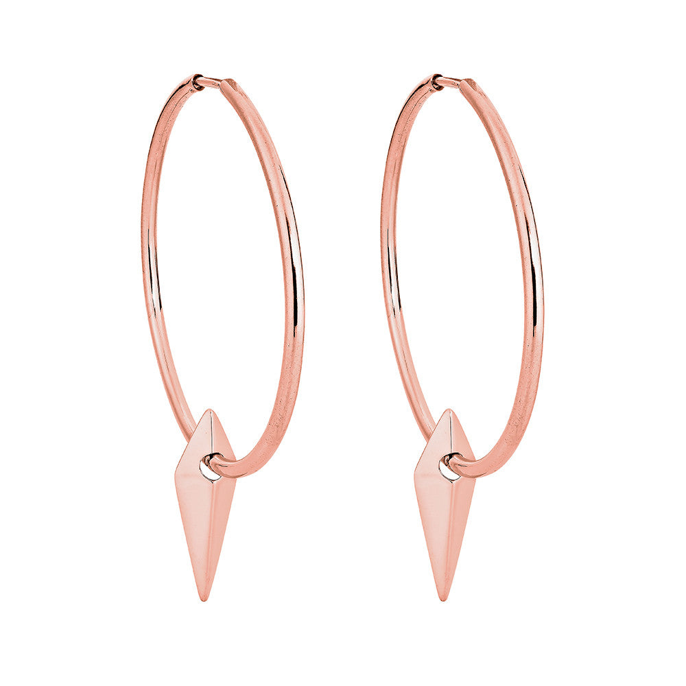 Carla Hoop Earrings - Pinkgold - Haus of Jewelry