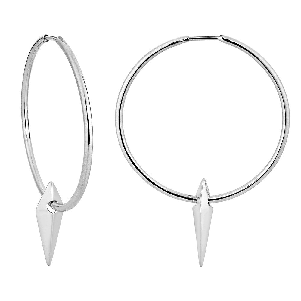 Carla Hoop Earrings - Silver - Haus of Jewelry