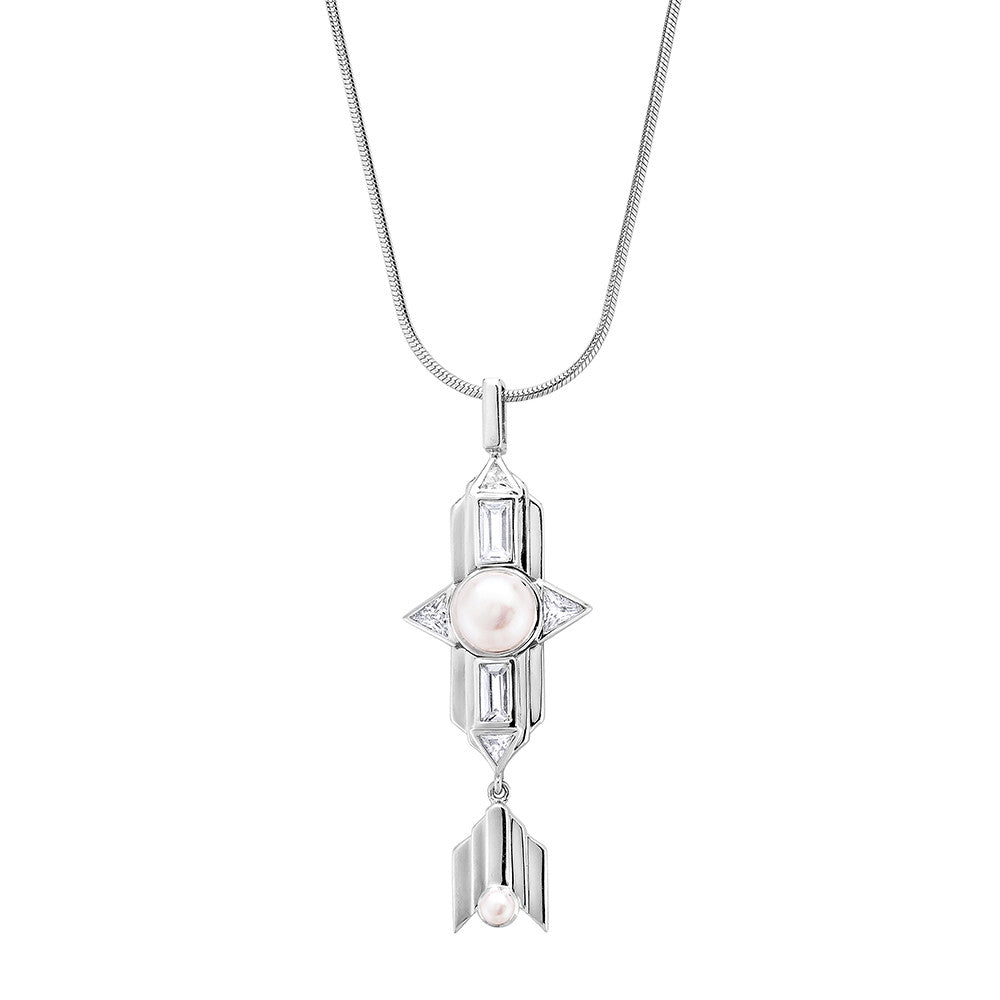 Babylon Long Necklace - Silver - Haus of Jewelry