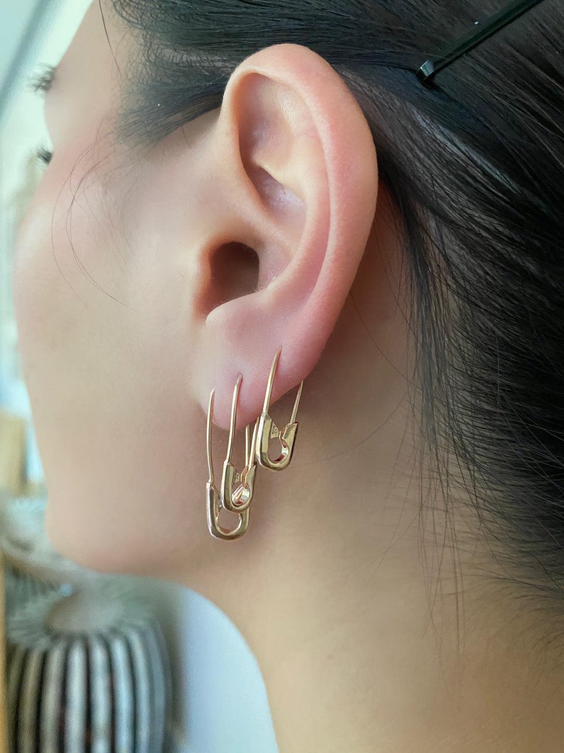 Pin earring - Pinkgold - Haus of Jewelry